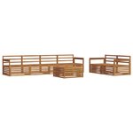 vidaXL Ensemble de canapés d'extérieur 7 pc Naturel