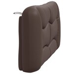 vidaXL Coussin de tête de lit marron 120 cm similicuir