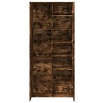 vidaXL Buffet haut chêne fumé 80x35x180 cm bois d'ingénierie