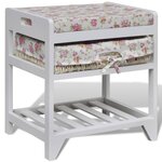 vidaXL Banc de rangement avec étagère à chaussures et panier Paulownia