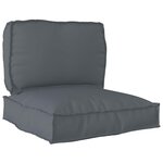 vidaXL Set de coussins de palette 2 Pièces Anthracite Tissu Oxford