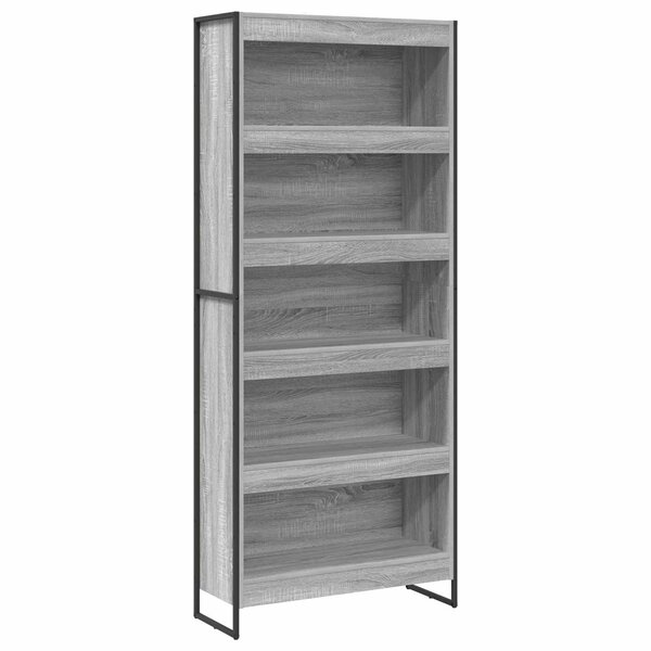 vidaXL Bibliothèque 2 Pièces Gris Sonoma 80 x 30 x 155 cm