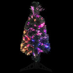 vidaXL Arbre de Noël artificiel mince et support et LED 64 cm fibre optique