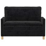 vidaXL Canapé Noir 126 x 81 x 87 5 cm Polyester