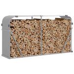 vidaXL Porte-bûches gris clair 180x45x100 cm acier galvanisé