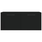 vidaXL Armoire murale noir 80x36 5x35 cm bois d'ingénierie