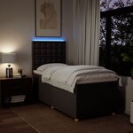 vidaXL Sommier à lattes de lit avec matelas Marron foncé 90x200 cm