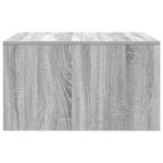 vidaXL Table basse avec tiroirs sonoma gris 70 5x70x40 cm
