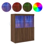 vidaXL Buffet chêne marron 81x37x100 cm bois d'ingénierie