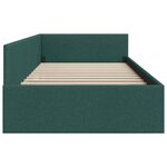 vidaXL Cadre de lit d'angle Vert foncé 80 cm x 200 cm tissu