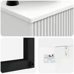 vidaXL Basin de lavage mural Blanc brillant 40 x 35 x 39 cm