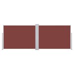 vidaXL Auvent latéral rétractable Marron 100 x 1000 cm