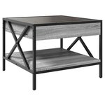vidaXL Table basse avec LED Infinity sonoma gris 50x50x38 cm