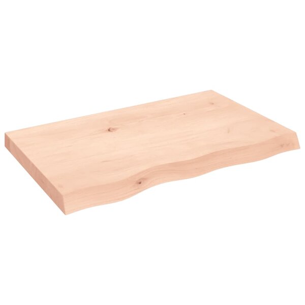 vidaXL Étagère murale 80x50x(2-6) cm bois de chêne massif non traité