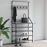 vidaXL Porte-vêtements et rangement des chaussures sonoma gris