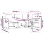 vidaXL Ensemble de canapés d'extérieur 4 pc Blanc et Beige