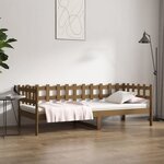 vidaXL Lit de jour Marron miel 80x200 cm Bois de pin massif