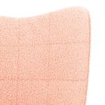 Chaise relaxante vidaXL en tissu curly rose