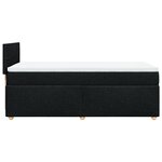 vidaXL Sommier à lattes de lit et matelas Noir 80x200 cm Tissu