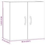 vidaXL Armoire murale vieux bois 60x31x60 cm bois d'ingénierie