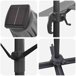 vidaXL Parasol Roma à Bras Déporté Anthracite  Noir 352 x 251 x 265 cm