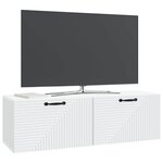 vidaXL Meuble TV mural Blanc 98 x 31 x 30 cm Bois d'ingénierie