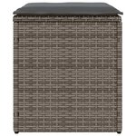 vidaXL Tabourets jardin coussins lot de 2 gris 40x40x43 cm poly rotin