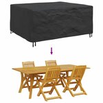 vidaXL Housse pour mobilier d'extérieur Noir 200 x 160 x 70 cm 600D