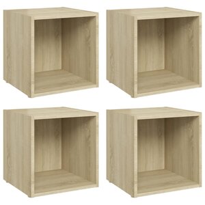vidaXL Meubles TV 4 Pièces chêne sonoma 37x35x37 cm bois d’ingénierie