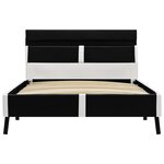 vidaXL Cadre de lit avec LED sans matelas noir similicuir 90x200 cm