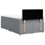 vidaXL Sommier à lattes de lit et matelas gris clair 120x190 cm tissu