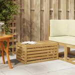 vidaXL Banc de Jardin Bois d'Acacia Massif Blanc 79 x 43 x 37 cm