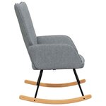 vidaXL Chaise à bascule Gris clair Tissu