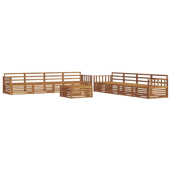 vidaXL Ensemble de canapés d'extérieur 9 pc Naturel