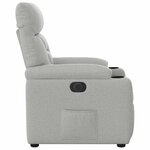 vidaXL Fauteuil inclinable électrique gris nuage tissu