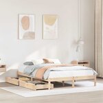vidaXL Cadre de lit sans matelas 135x190 cm bois de pin massif
