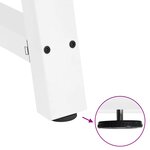 vidaXL Pieds de table à manger en forme de A 2 pièces Blanc 70 x (72-73) cm Acier