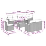 vidaXL Salon de jardin 9 Pièces avec coussins noir résine tressée