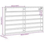 vidaXL Armoire à vitrine chêne sonoma 100x8 5x58 cm bois d'ingénierie