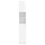 vidaXL Armoire de salle de bain Blanc brillant Bois d'ingénierie