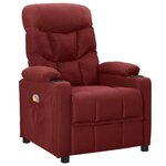 vidaXL Fauteuil de massage Rouge bordeaux Tissu