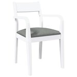 vidaXL Chaises à manger coussins 2 Pièces blanc bois massif caoutchouc
