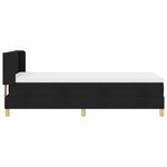vidaXL Lit Box Spring avec matelas noir  90 x 200 cm  tissu