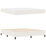 vidaXL Cadre de lit Crème 180 x 200 cm Tissu en velours côtelé