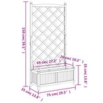 vidaXL Jardinière avec treillis marron bois massif de sapin