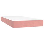 vidaXL Sommier à lattes de lit avec matelas LED Rose 80x200 cm Velours