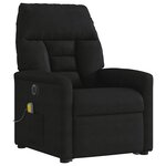 vidaXL Fauteuil inclinable de massage électrique noir tissu microfibre