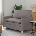 vidaXL Canapé Taupe 126 x 81 x 87 5 cm Tissu