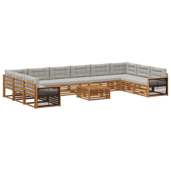 vidaXL Ensembles de canapés 11 pc Bois d'Acacia Massif