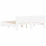 vidaXL Cadre de lit Blanc 137 x 188 cm Bois d'ingénierie